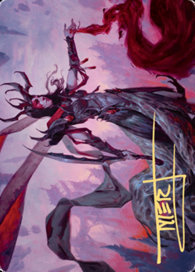 Drana, the Last Bloodchief Art Card (Gold-Stamped Signature) [Zendikar Rising Art Series] | Tables and Towers