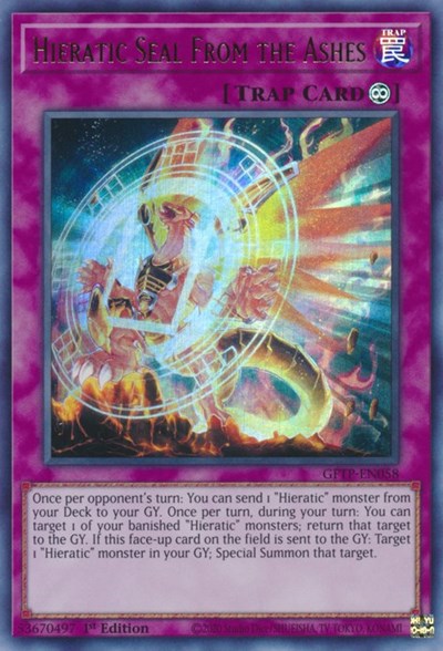 Hieratic Seal from the Ashes [GFTP-EN058] Ultra Rare | Tables and Towers