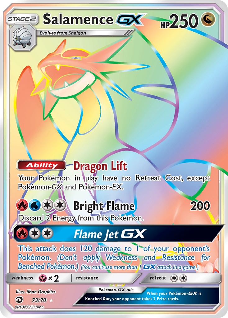 Salamence GX (73/70) [Sun & Moon: Dragon Majesty] | Tables and Towers