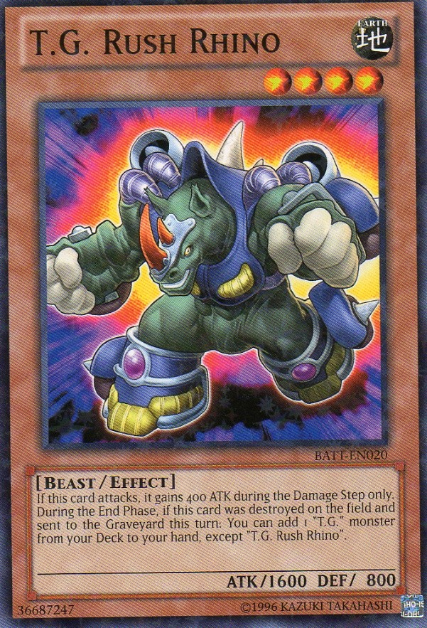 T.G. Rush Rhino [BATT-EN020] Starfoil Rare | Tables and Towers