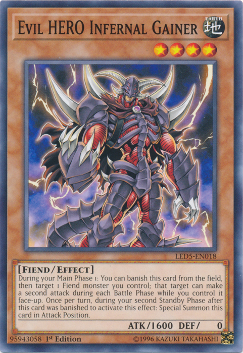 Evil Hero Infernal Gainer [LED5-EN018] Common | Tables and Towers