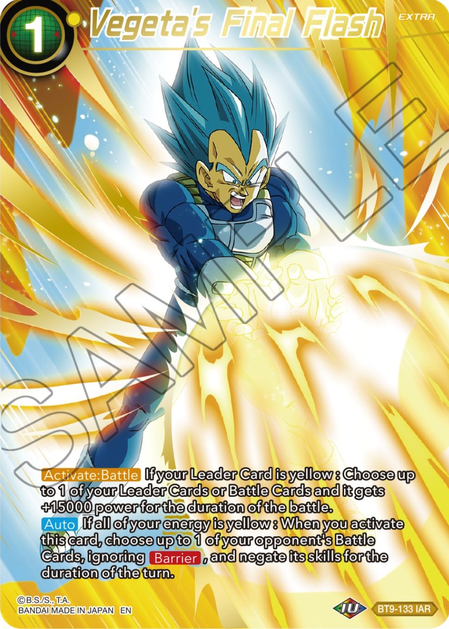 Vegeta's Final Flash (BT9-133) [Theme Selection: History of Vegeta] | Tables and Towers