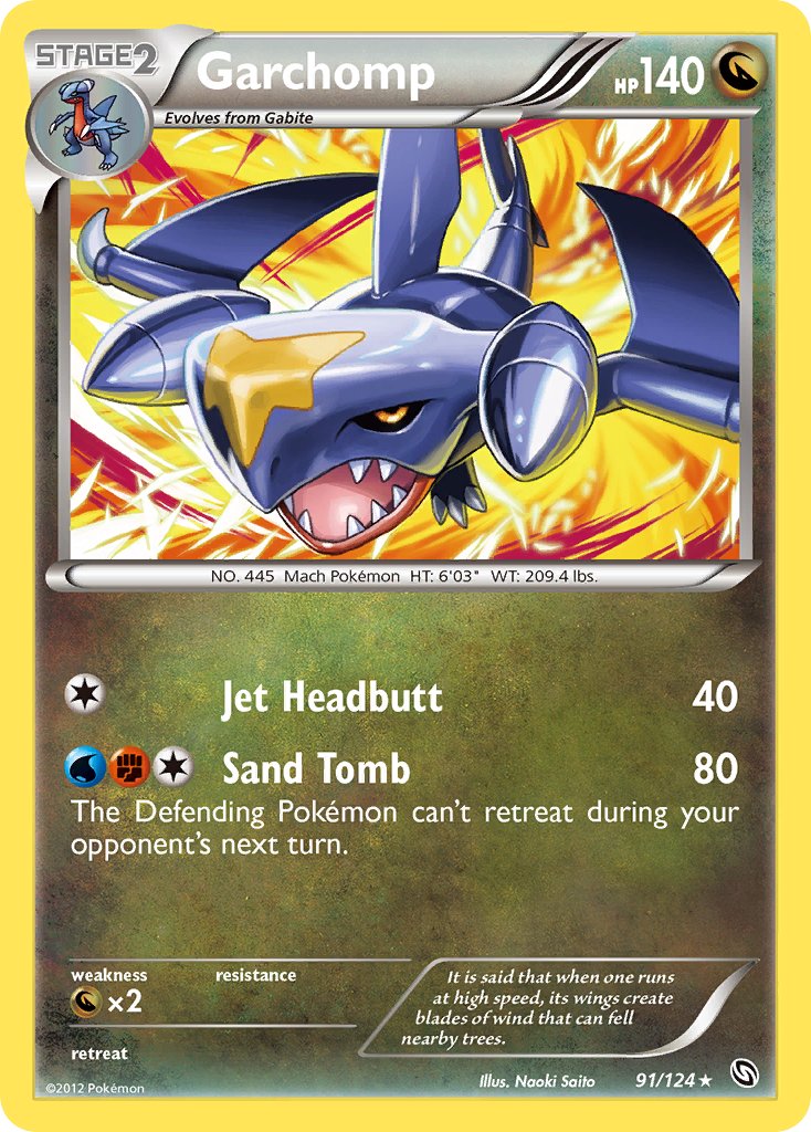 Garchomp (91/124) (Cosmos Holo) (Blister Exclusive) [Black & White: Dragons Exalted] | Tables and Towers