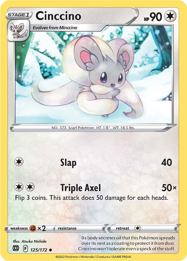 Cinccino (125/172) [Sword & Shield: Brilliant Stars] | Tables and Towers