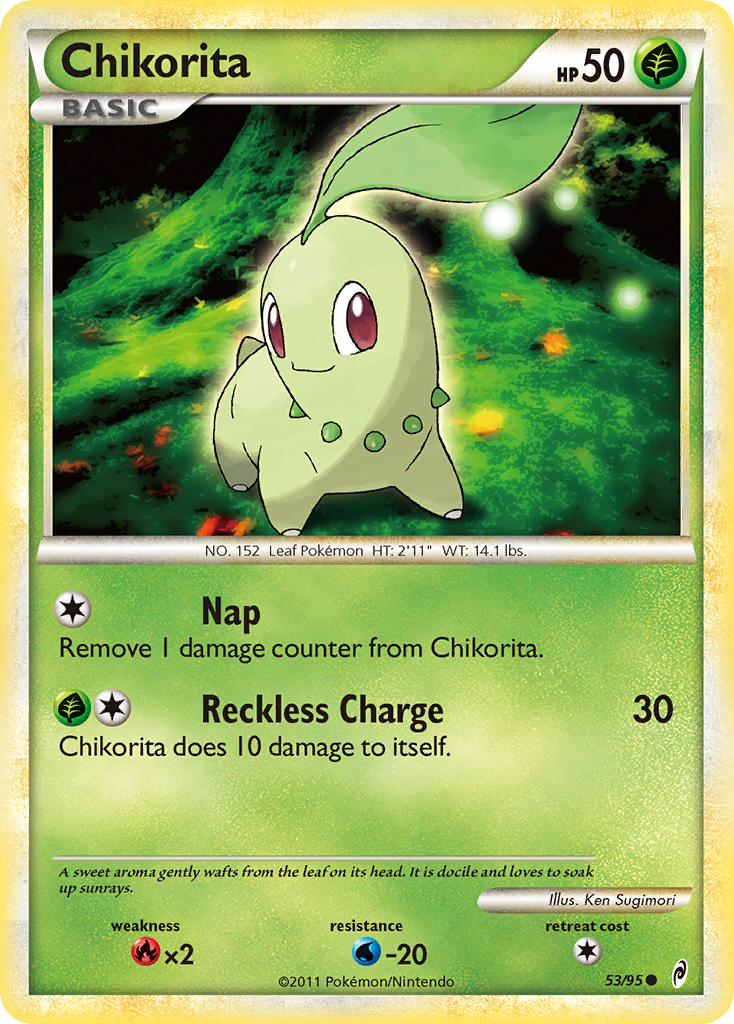 Chikorita (53/95) [HeartGold & SoulSilver: Call of Legends] | Tables and Towers