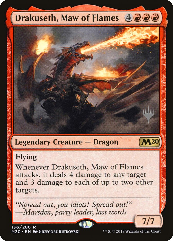 Drakuseth, Maw of Flames (Promo Pack) [Core Set 2020 Promos] | Tables and Towers