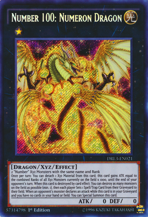 Number 100: Numeron Dragon [DRL3-EN021] Secret Rare | Tables and Towers