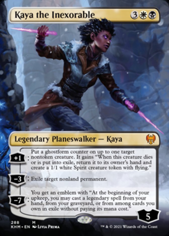 Kaya the Inexorable (Borderless) [Kaldheim] | Tables and Towers