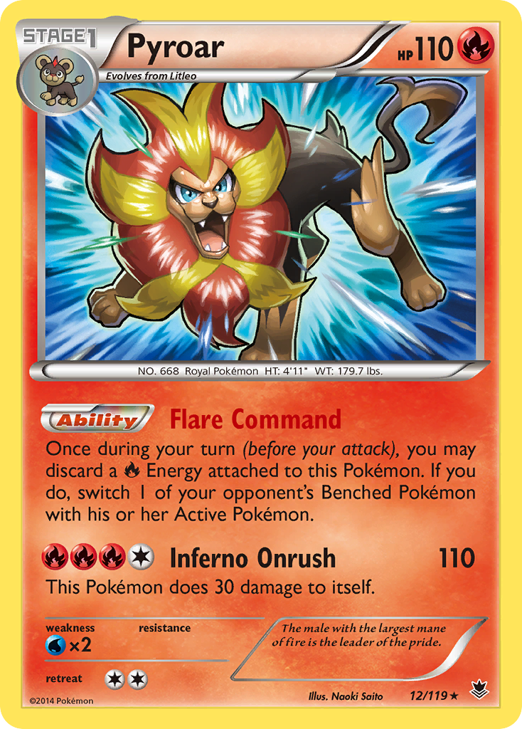 Pyroar (12/119) [XY: Phantom Forces] | Tables and Towers