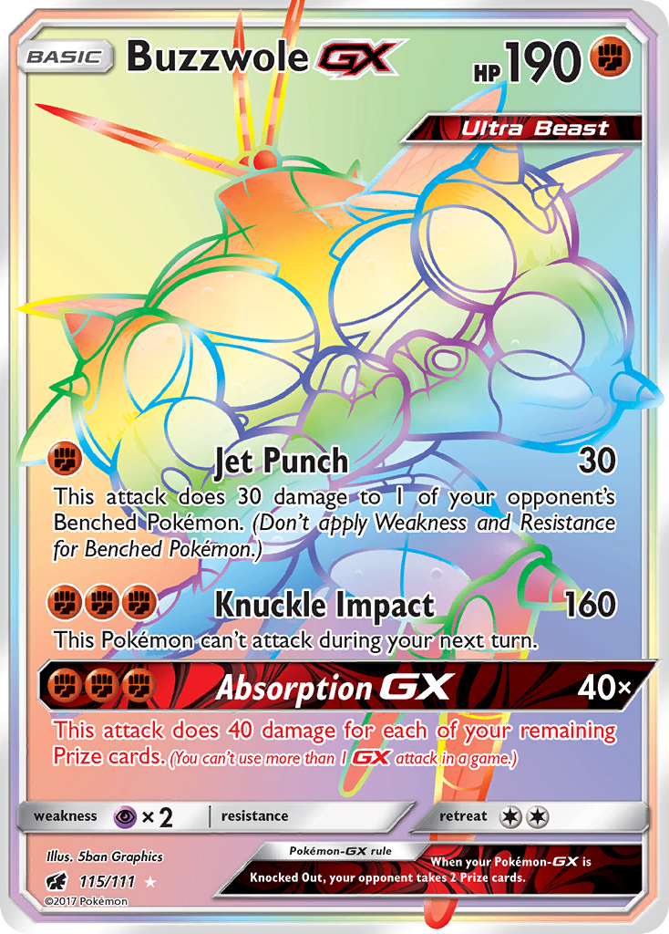 Buzzwole GX (115/111) [Sun & Moon: Crimson Invasion] | Tables and Towers