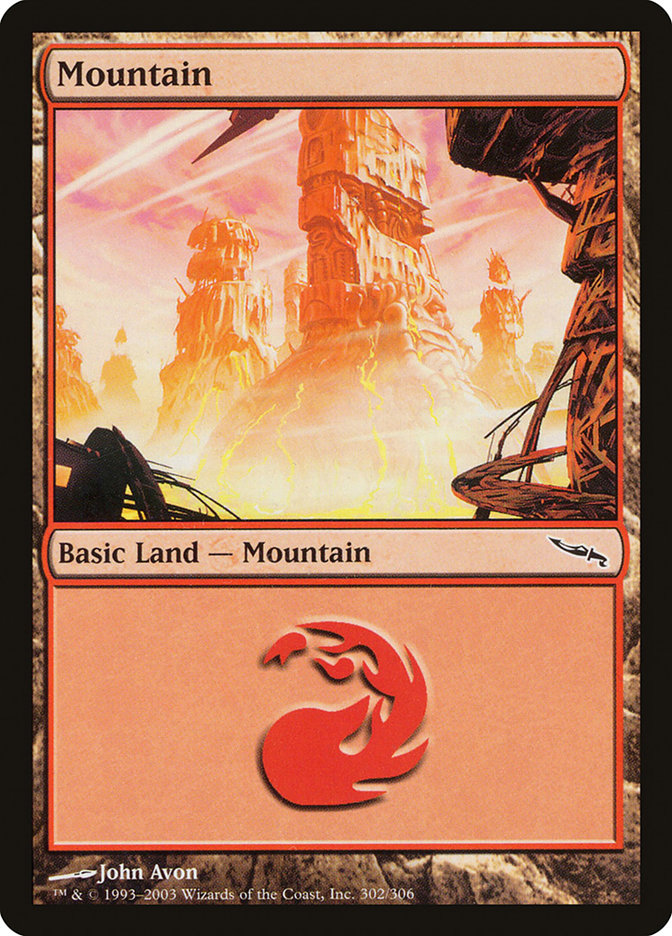 Mountain (302) [Mirrodin] | Tables and Towers