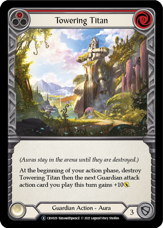 Towering Titan (Red) [U-CRU029] (Crucible of War Unlimited)  Unlimited Rainbow Foil | Tables and Towers