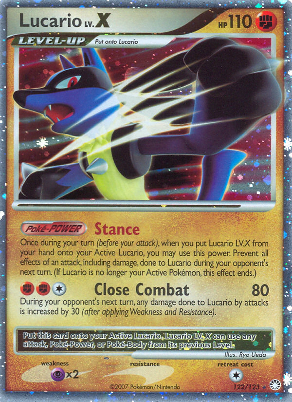 Lucario LV.X (122/123) [Diamond & Pearl: Mysterious Treasures] | Tables and Towers