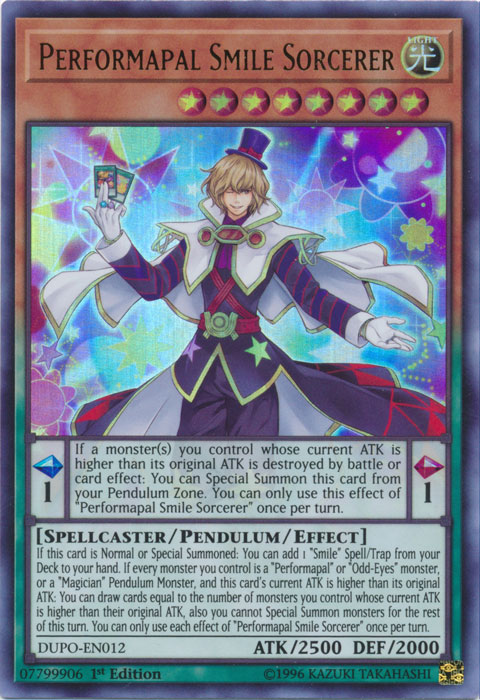 Performapal Smile Sorcerer [DUPO-EN012] Ultra Rare | Tables and Towers