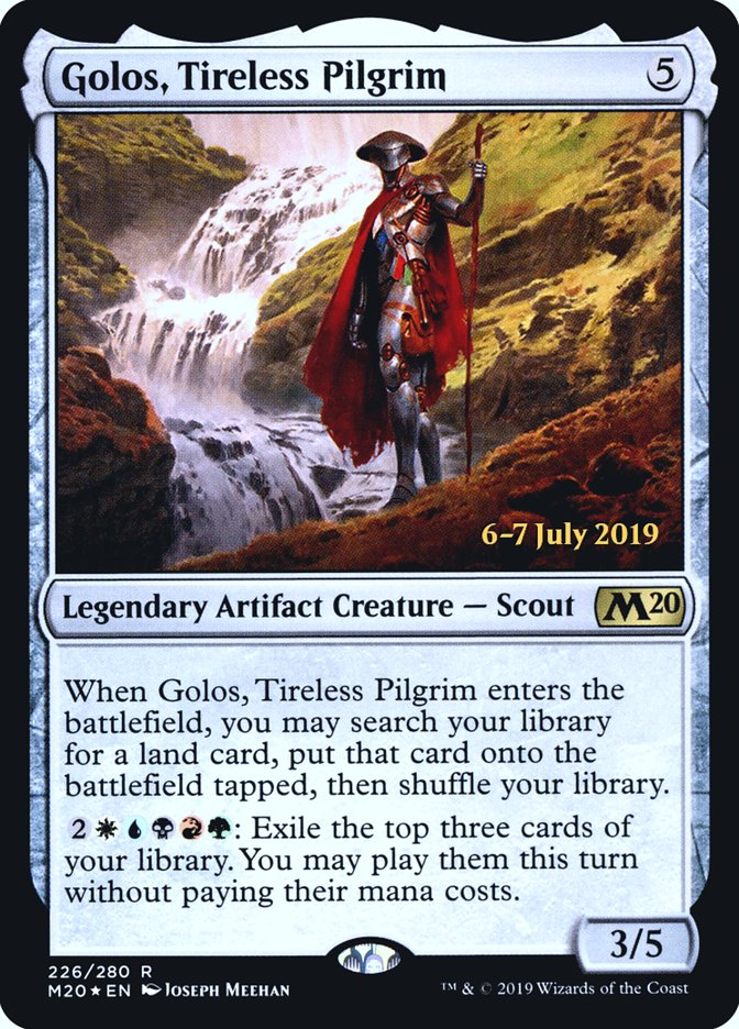 Golos, Tireless Pilgrim [Core Set 2020 Prerelease Promos] | Tables and Towers