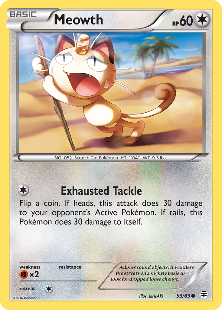 Meowth (53/83) [XY: Generations] | Tables and Towers