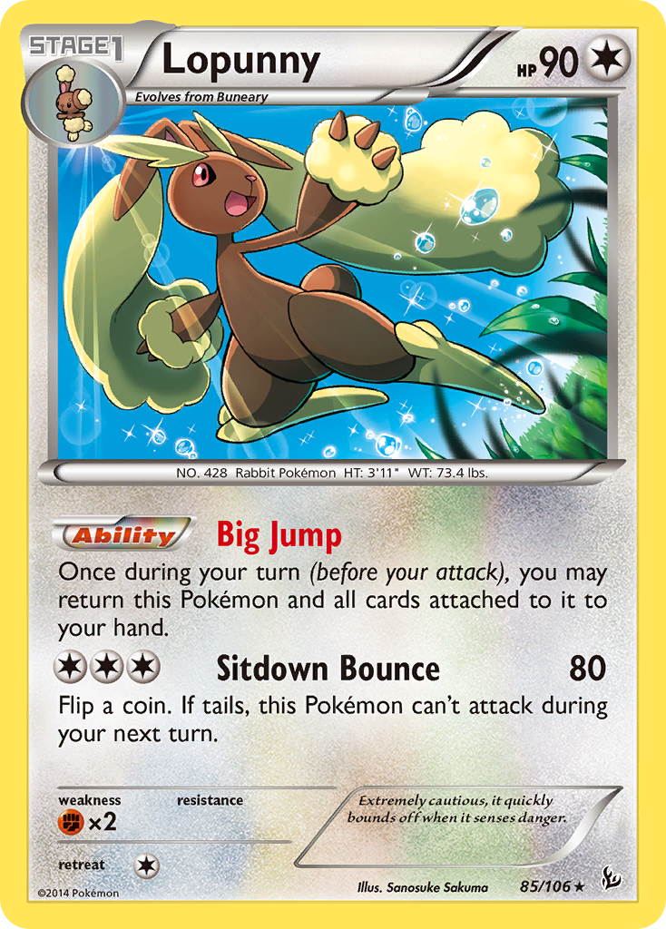 Lopunny (85/106) [XY: Flashfire] | Tables and Towers