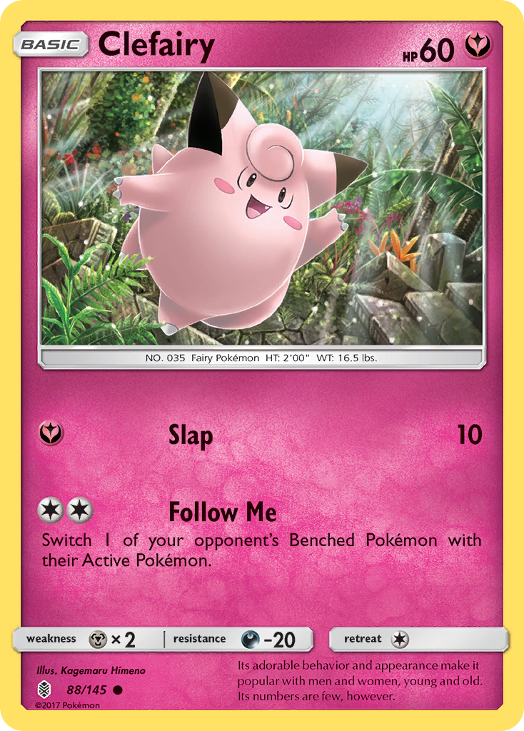 Clefairy (88/145) [Sun & Moon: Guardians Rising] | Tables and Towers