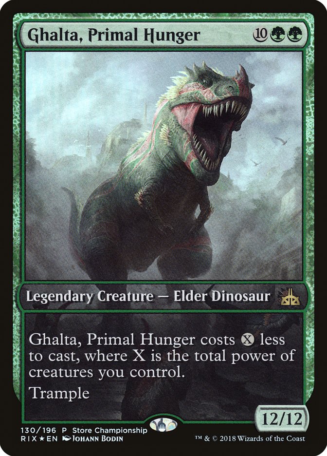 Ghalta, Primal Hunger (Store Championship) (Full Art) [Rivals of Ixalan Promos] | Tables and Towers