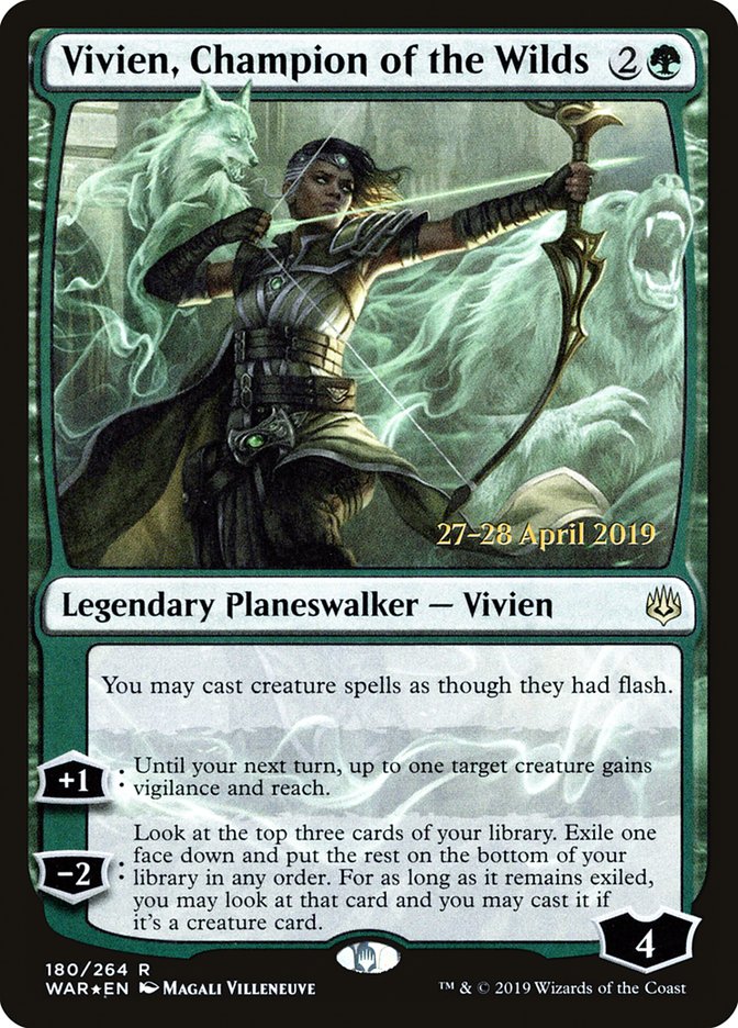 Vivien, Champion of the Wilds [War of the Spark Prerelease Promos] | Tables and Towers