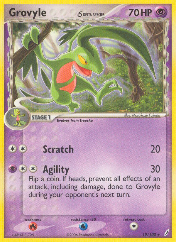 Grovyle(19/100) (Delta Species) [EX: Crystal Guardians] | Tables and Towers