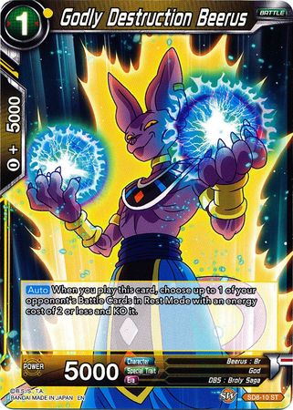 Godly Destruction Beerus (Starter Deck - Rising Broly) (SD8-10) [Destroyer Kings] | Tables and Towers