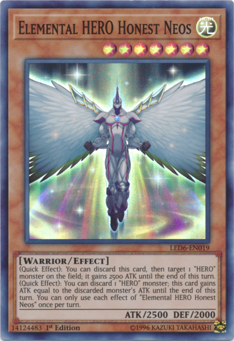 Elemental Hero Honest Neos [LED6-EN019] Super Rare | Tables and Towers