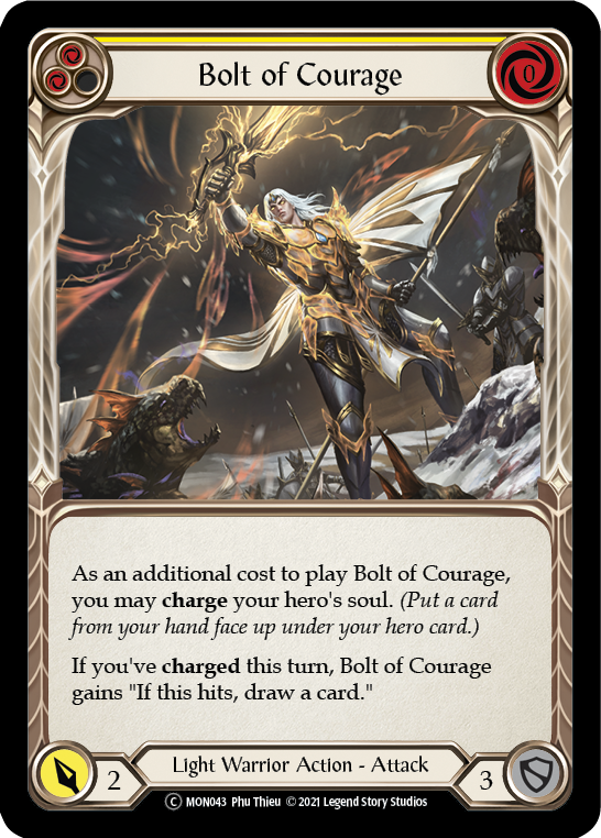 Bolt of Courage (Yellow) [U-MON043] (Monarch Unlimited)  Unlimited Normal | Tables and Towers