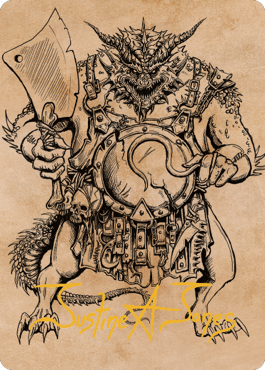 Thrakkus the Butcher Art Card (Gold-Stamped Signature) [Commander Legends: Battle for Baldur's Gate Art Series] | Tables and Towers