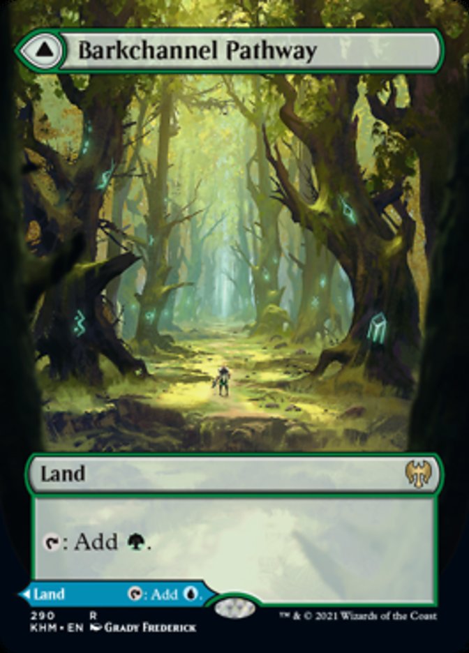 Barkchannel Pathway // Tidechannel Pathway (Borderless Alternate Art) [Kaldheim] | Tables and Towers