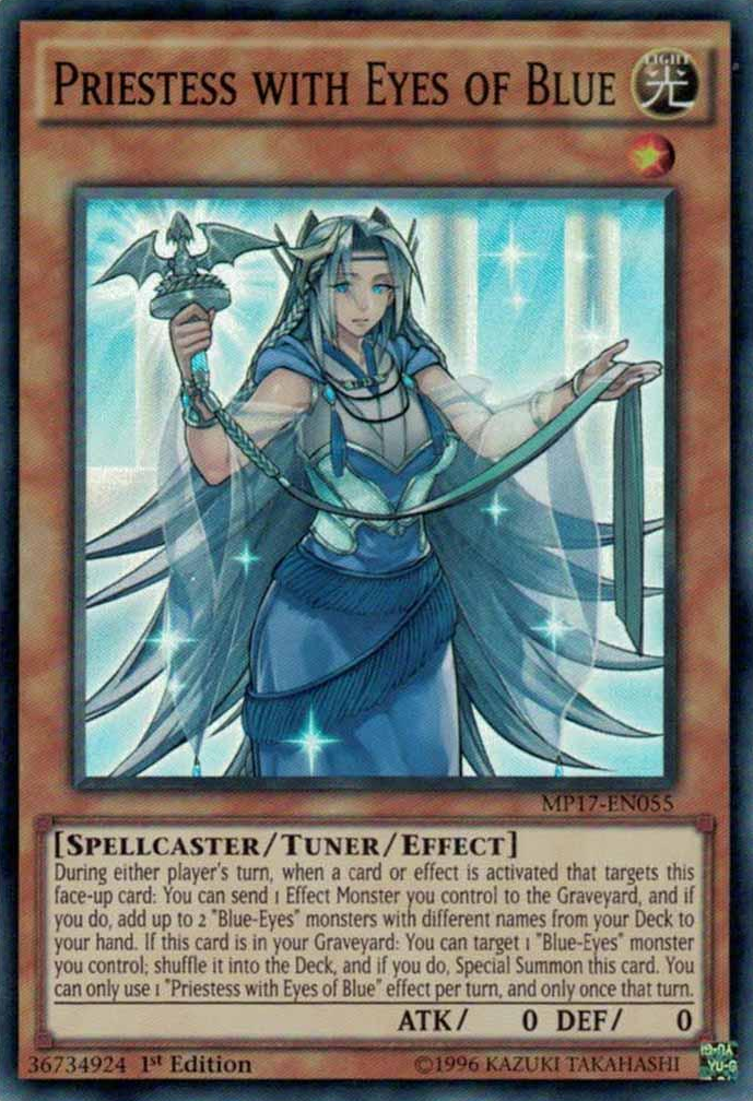 Priestess with Eyes of Blue [MP17-EN055] Super Rare | Tables and Towers