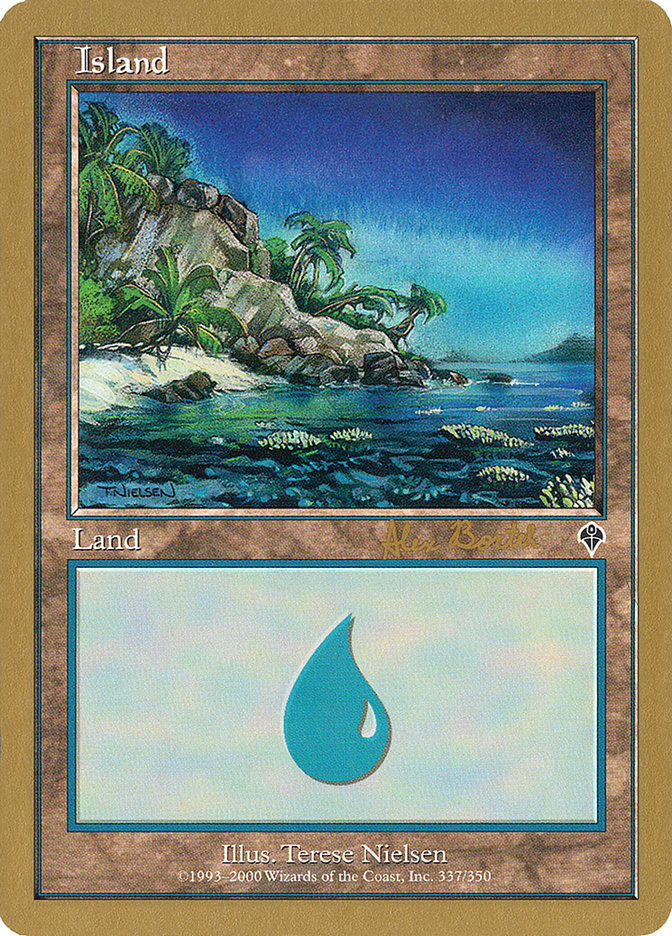 Island (ab337) (Alex Borteh) [World Championship Decks 2001] | Tables and Towers