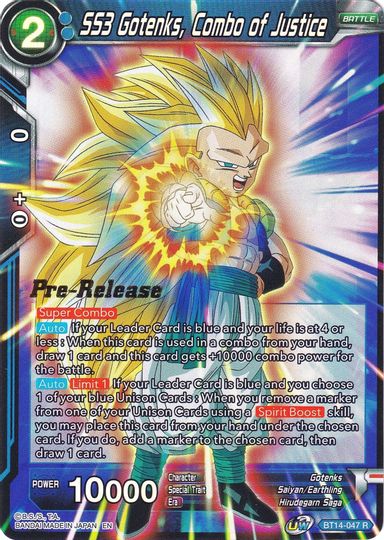 SS3 Gotenks, Combo of Justice (BT14-047) [Cross Spirits Prerelease Promos] | Tables and Towers