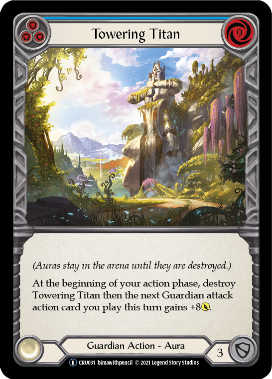 Towering Titan (Blue) [U-CRU031] (Crucible of War Unlimited)  Unlimited Rainbow Foil | Tables and Towers