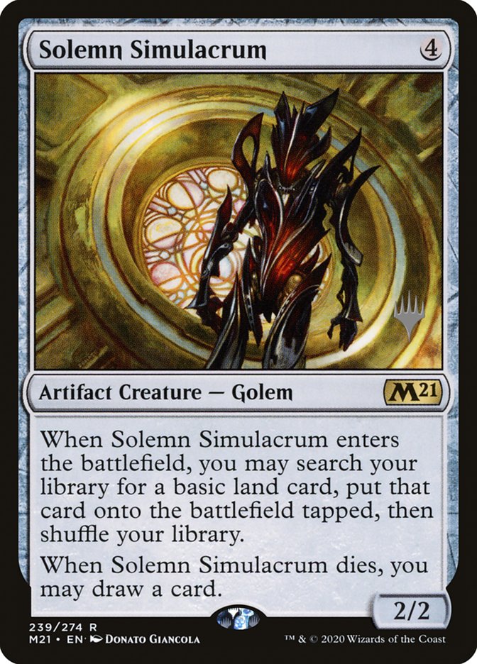 Solemn Simulacrum (Promo Pack) [Core Set 2021 Promos] | Tables and Towers