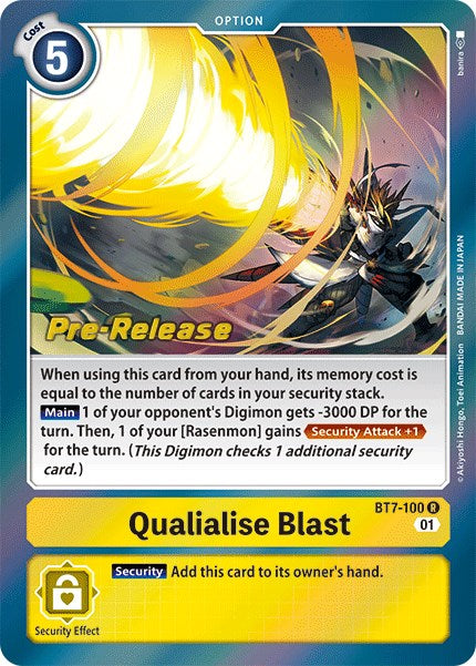 Qualialise Blast [BT7-100] [Next Adventure Pre-Release Cards] | Tables and Towers