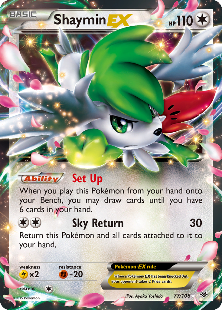 Shaymin EX (77/108) [XY: Roaring Skies] | Tables and Towers