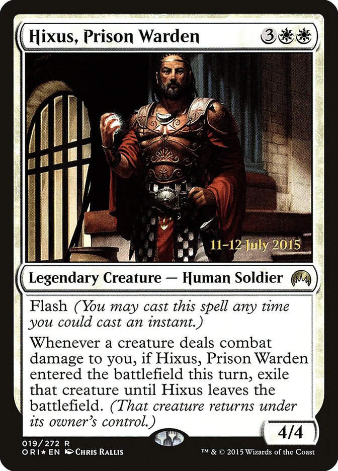 Hixus, Prison Warden [Magic Origins Prerelease Promos] | Tables and Towers