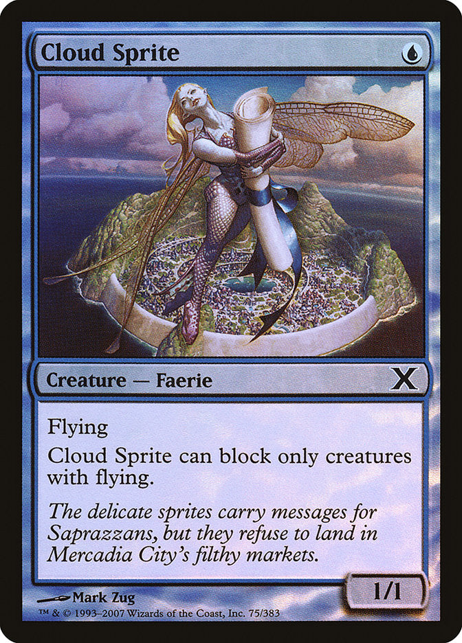 Cloud Sprite (Premium Foil) [Tenth Edition] | Tables and Towers