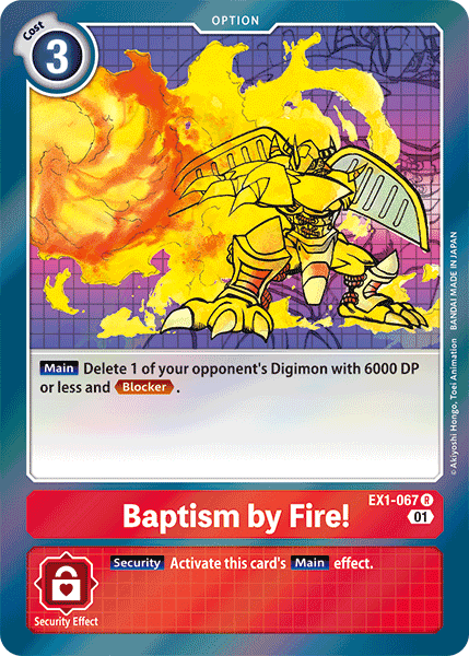 Baptism by Fire! [EX1-067] [Classic Collection] | Tables and Towers