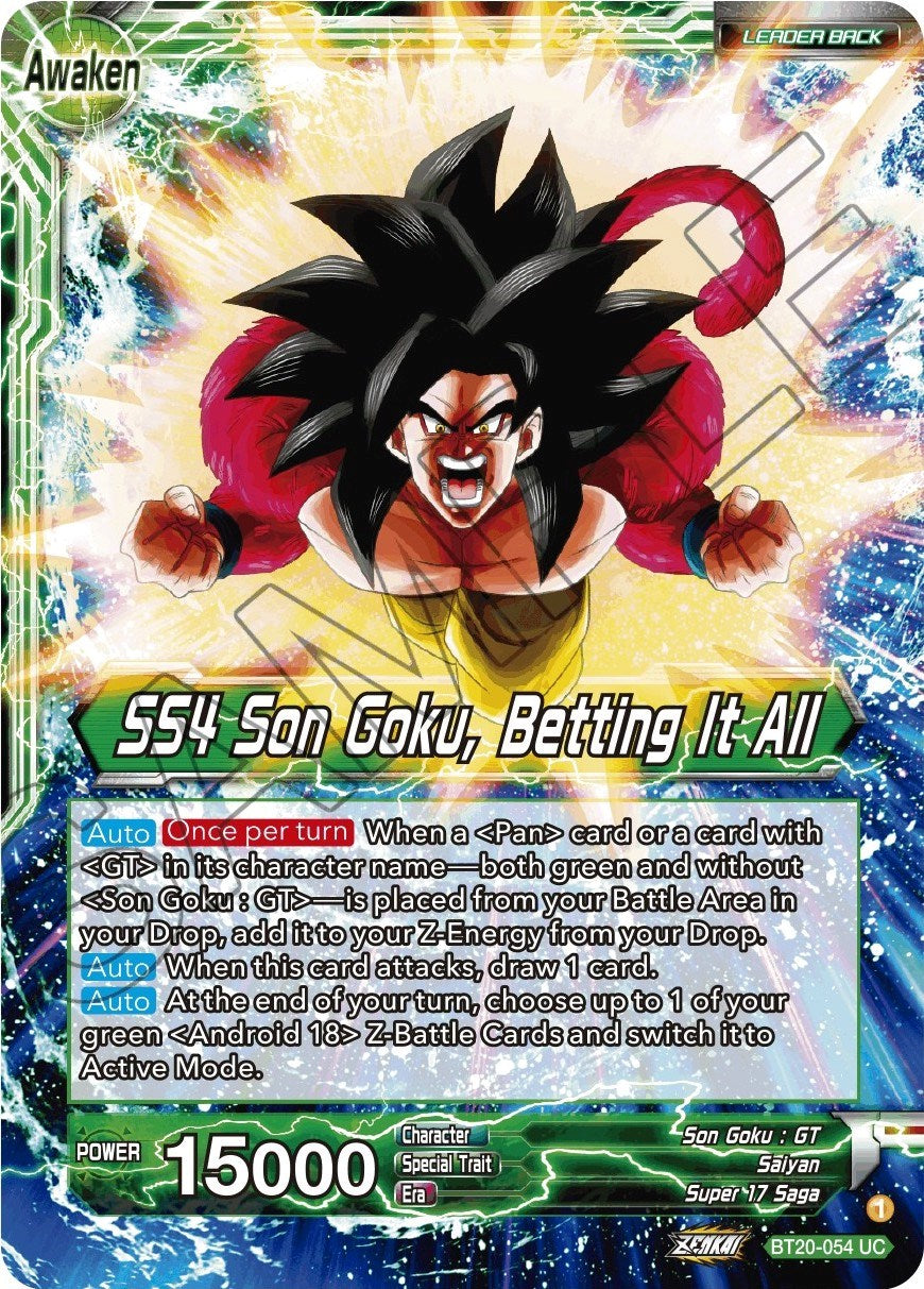 Son Goku // SS4 Son Goku, Betting It All (BT20-054) [Power Absorbed] | Tables and Towers