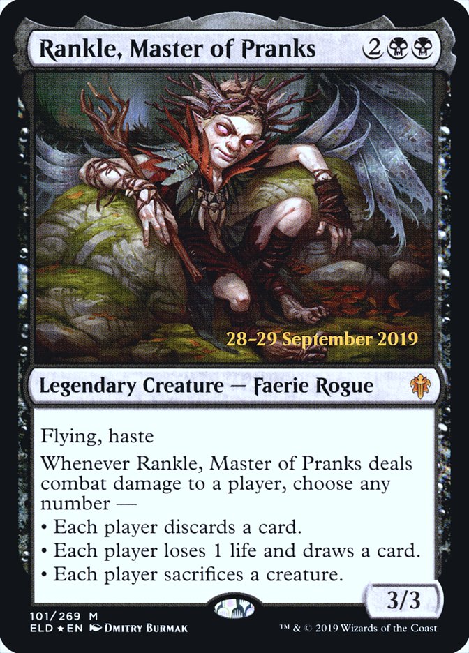 Rankle, Master of Pranks [Throne of Eldraine Prerelease Promos] | Tables and Towers