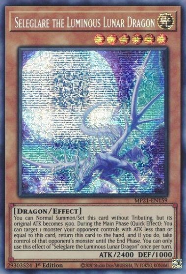 Seleglare the Luminous Lunar Dragon [MP21-EN159] Prismatic Secret Rare | Tables and Towers