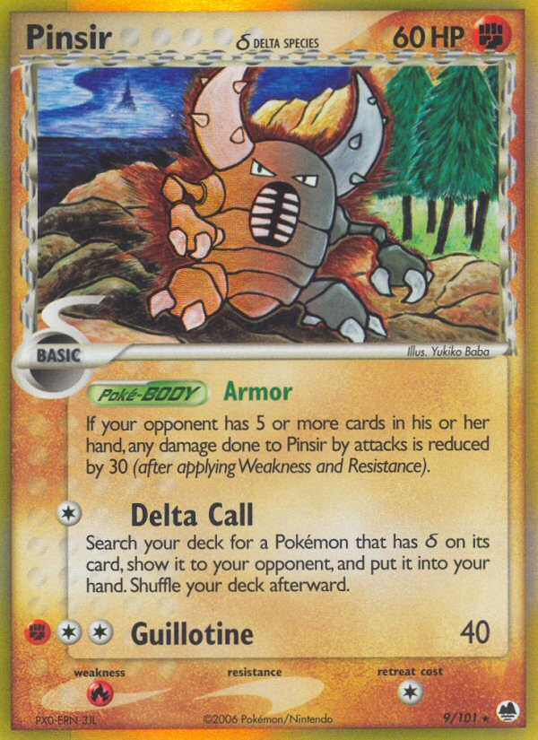 Pinsir (9/101) (Delta Species) [EX: Dragon Frontiers] | Tables and Towers