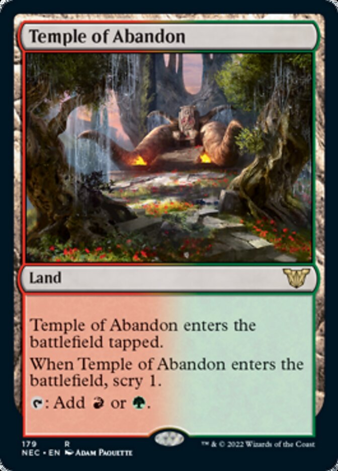 Temple of Abandon [Kamigawa: Neon Dynasty Commander] | Tables and Towers