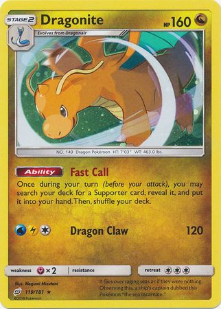 Dragonite (119/181) (Cosmos Holo) [Sun & Moon: Team Up] | Tables and Towers