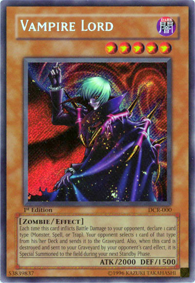 Vampire Lord [DCR-000] Secret Rare | Tables and Towers