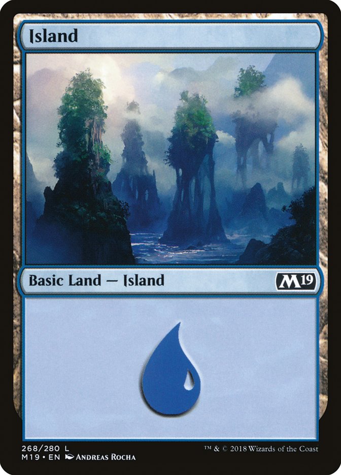 Island (268) [Core Set 2019] | Tables and Towers