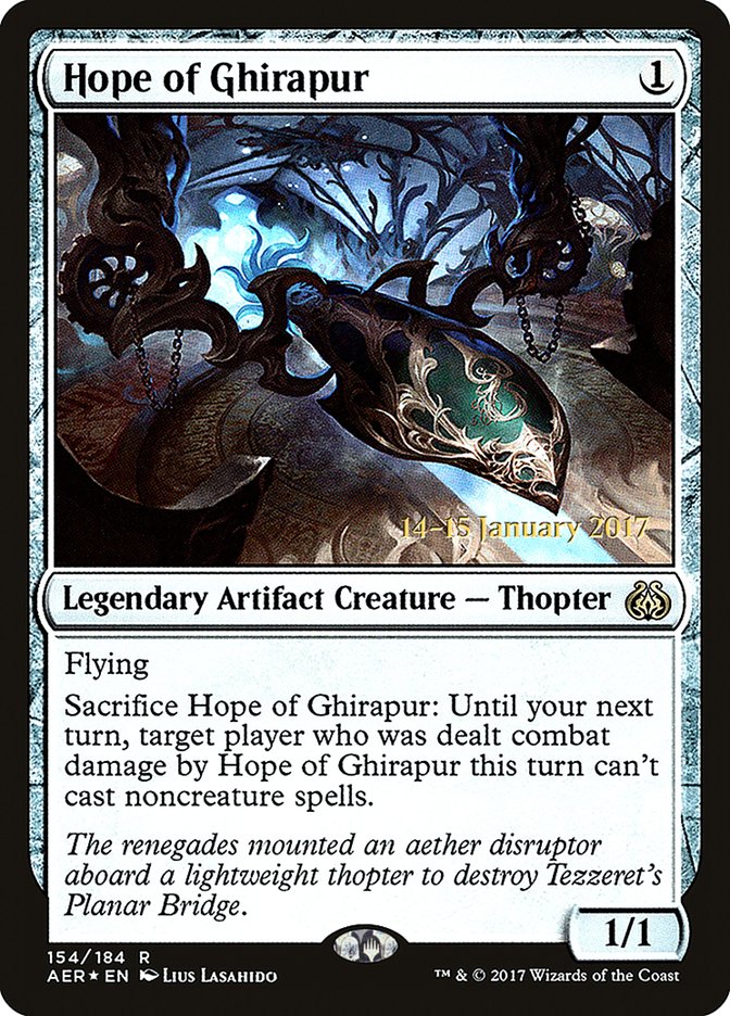 Hope of Ghirapur [Aether Revolt Prerelease Promos] | Tables and Towers