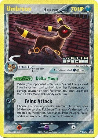 Umbreon (17/113) (Delta Species) (Stamped) [EX: Delta Species] | Tables and Towers